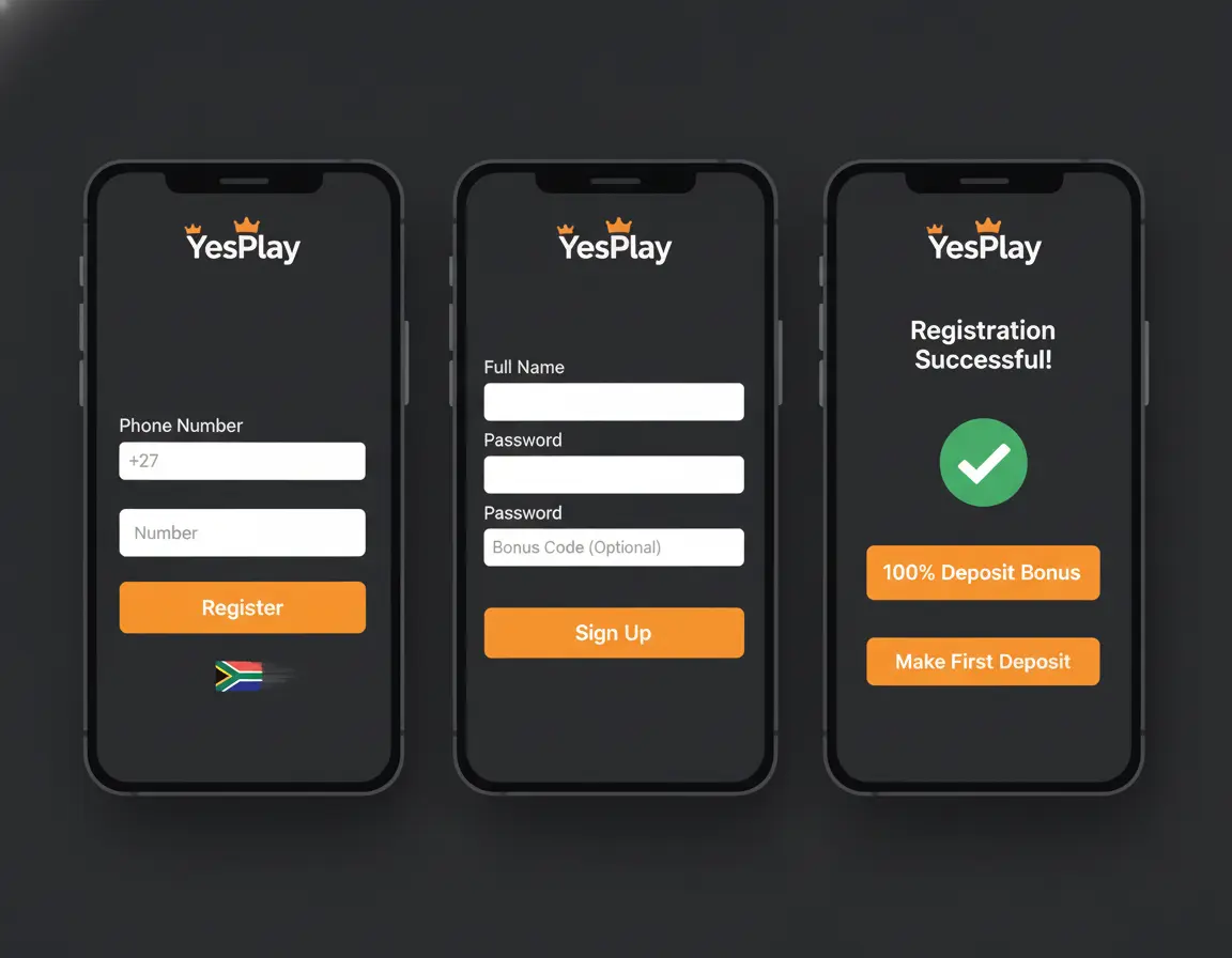 YesPlay Registration - Quick account creation process for South African players