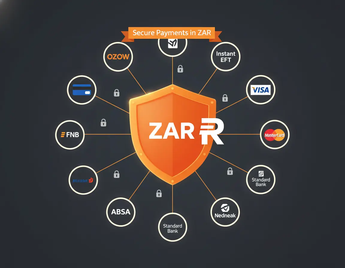 YesPlay Payment Methods - Secure transactions in South African Rand