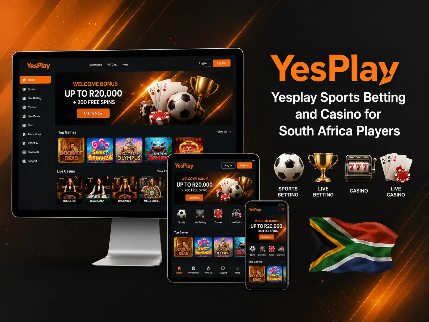 YesPlay Africa - Official online betting platform and casino for African players