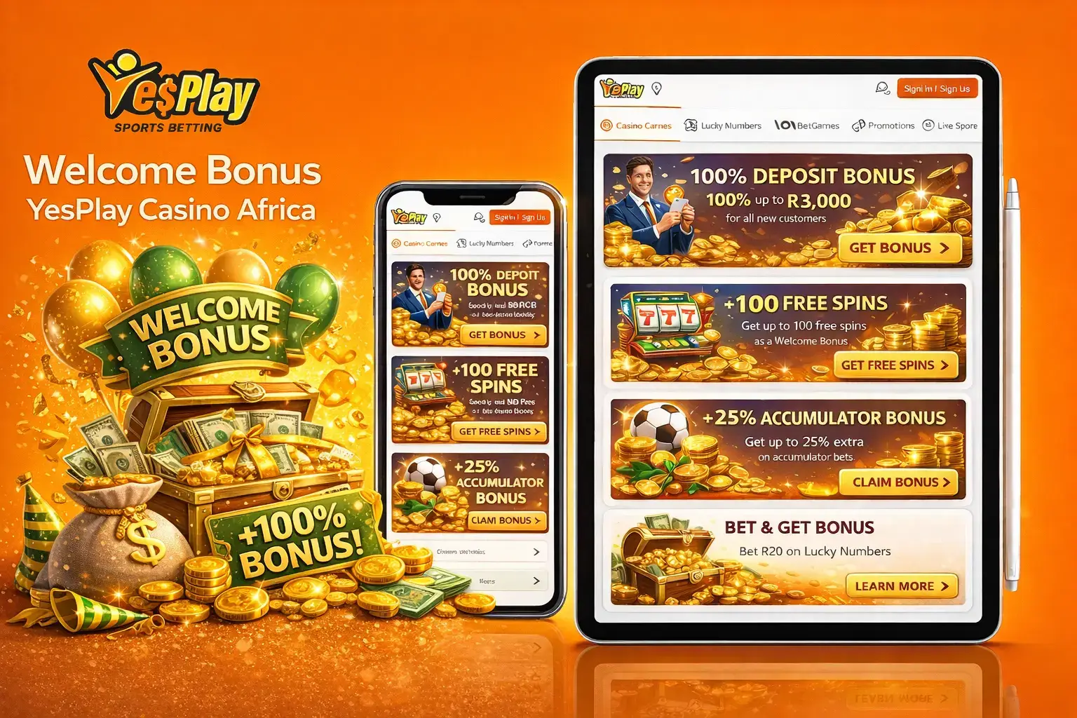 Welcome Bonus at YesPlay Casino Africa – New Player Offer