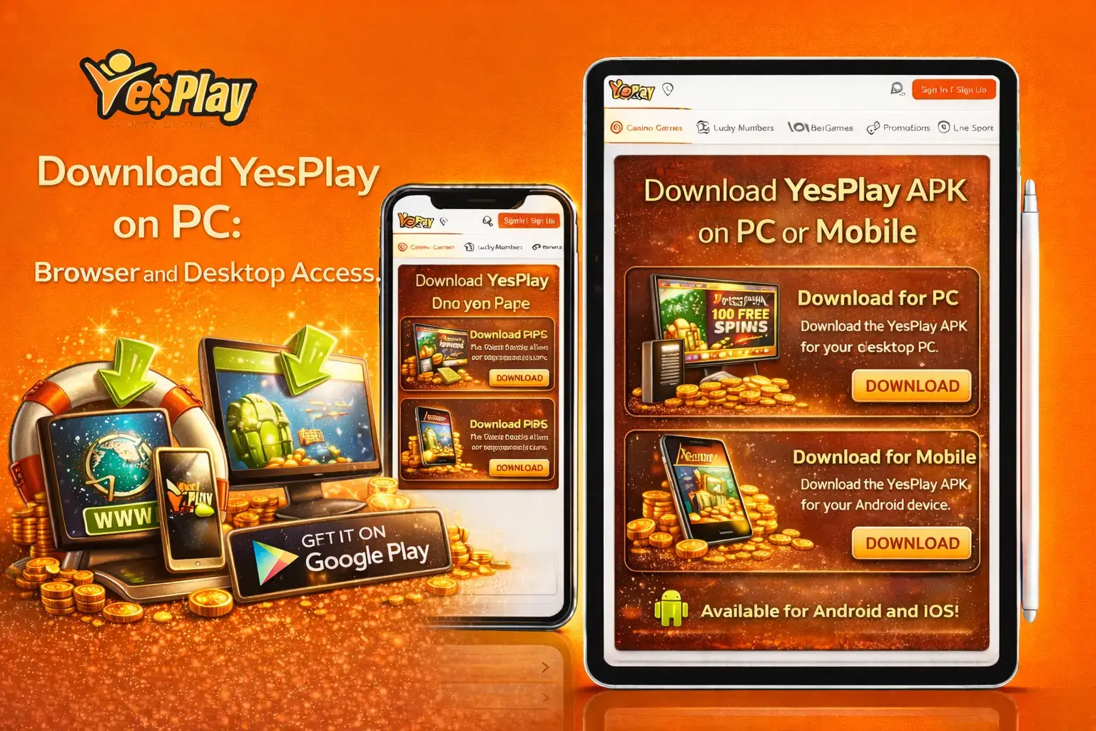 Download YesPlay on PC – Browser and Desktop Access for Secure Betting